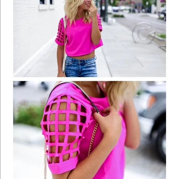 Tobi | Pink Fair and Square Top - Picture 3 of 8